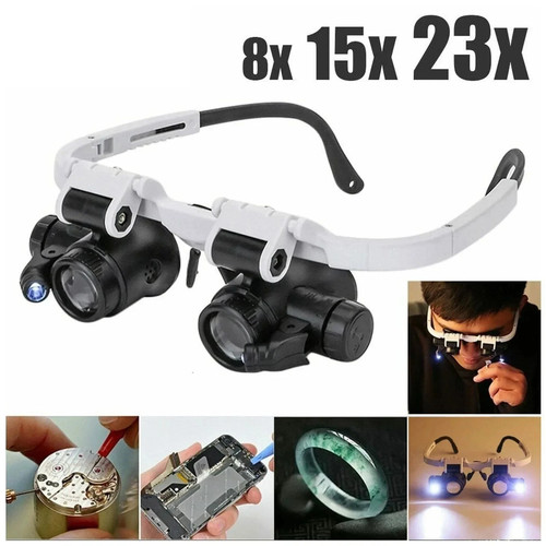 Head magnifier glasses led - head,