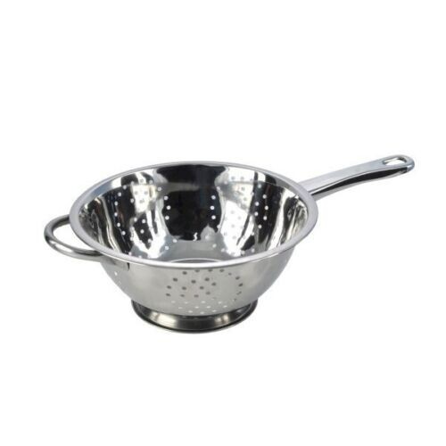 23cm stainless steel colander - stainless,
