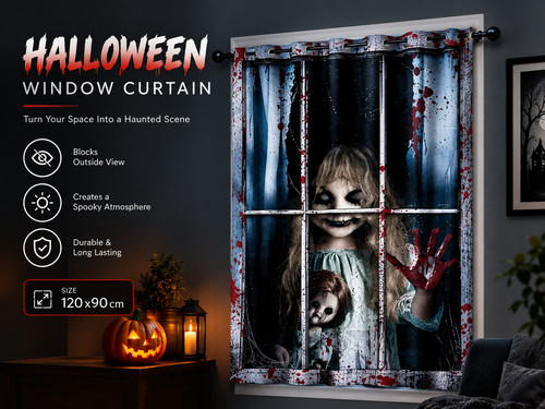 Scary halloween window - scary,