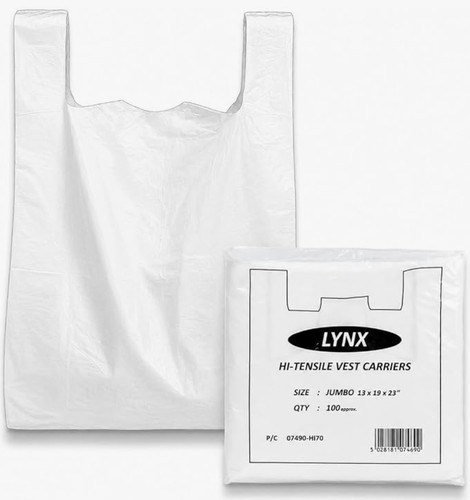 100x white reusable vest - white,