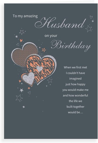 Amazing husband birthday card - amazing,