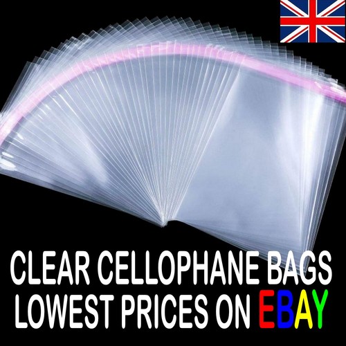 Clear cello cellophane bags - cello,