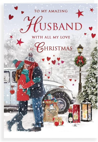 Husband christmas card 9x6 - husband,